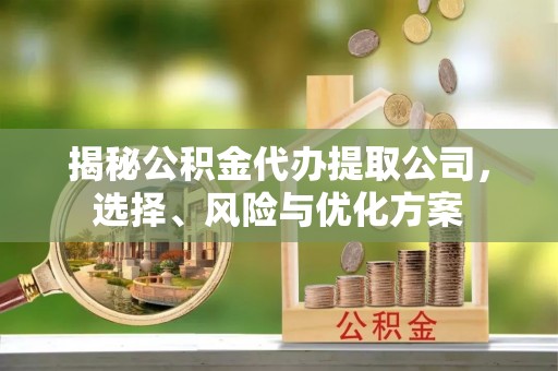 鄢陵揭秘公积金代办提取公司，选择、风险与优化方案