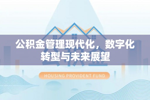 鄢陵公积金管理现代化，数字化转型与未来展望