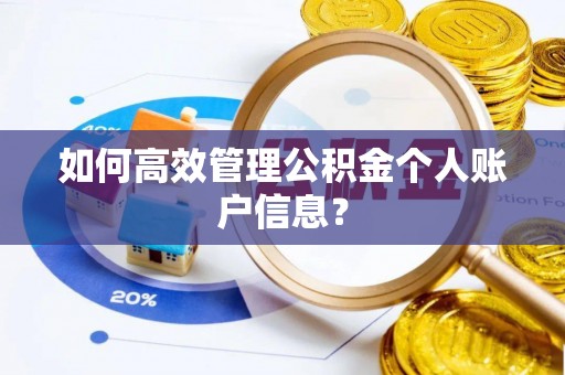 鄢陵如何高效管理公积金个人账户信息？